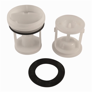 Filter ved pumpe i vaskemaskine fra Bauknecht, Whirlpool Indesit og flere andre mærker.